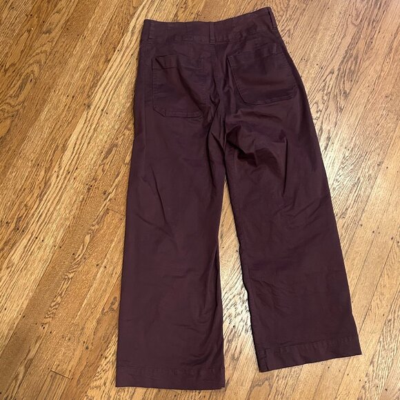 Anthropologie The Colette Cropped Wide-Leg Pants by Maeve, Brown size 27 - Picture 4 of 4